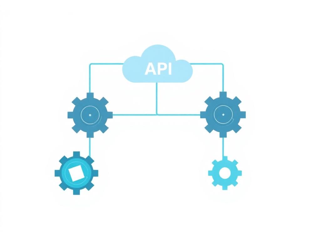 Ilustración de integración por API entre sistemas y la nube